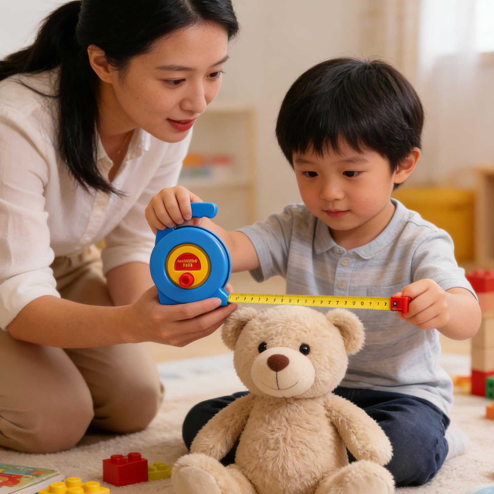 Gatuida Mètre ruban pour enfants Mini mètre ruban de 1 m, sans danger pour les enfants - Double échelle métrique et impériale pour l'exploration scientifique et la mesure de la taille