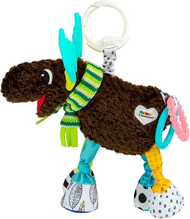 Lamaze Spielzeug Mortimer Der Elch – Ca. 25 Cm, Mit Quietsche, Rassel & Beißring, Fördert Sinne & Hilft Beim Zahnen