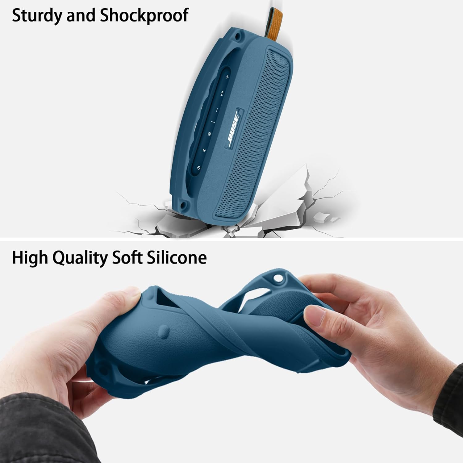 Soft Silicone Cover Case for Bose New SoundLink Flex Portable Bluetooth Speaker 2nd Gen,Twilight Blue Silicone Cover - Image 5