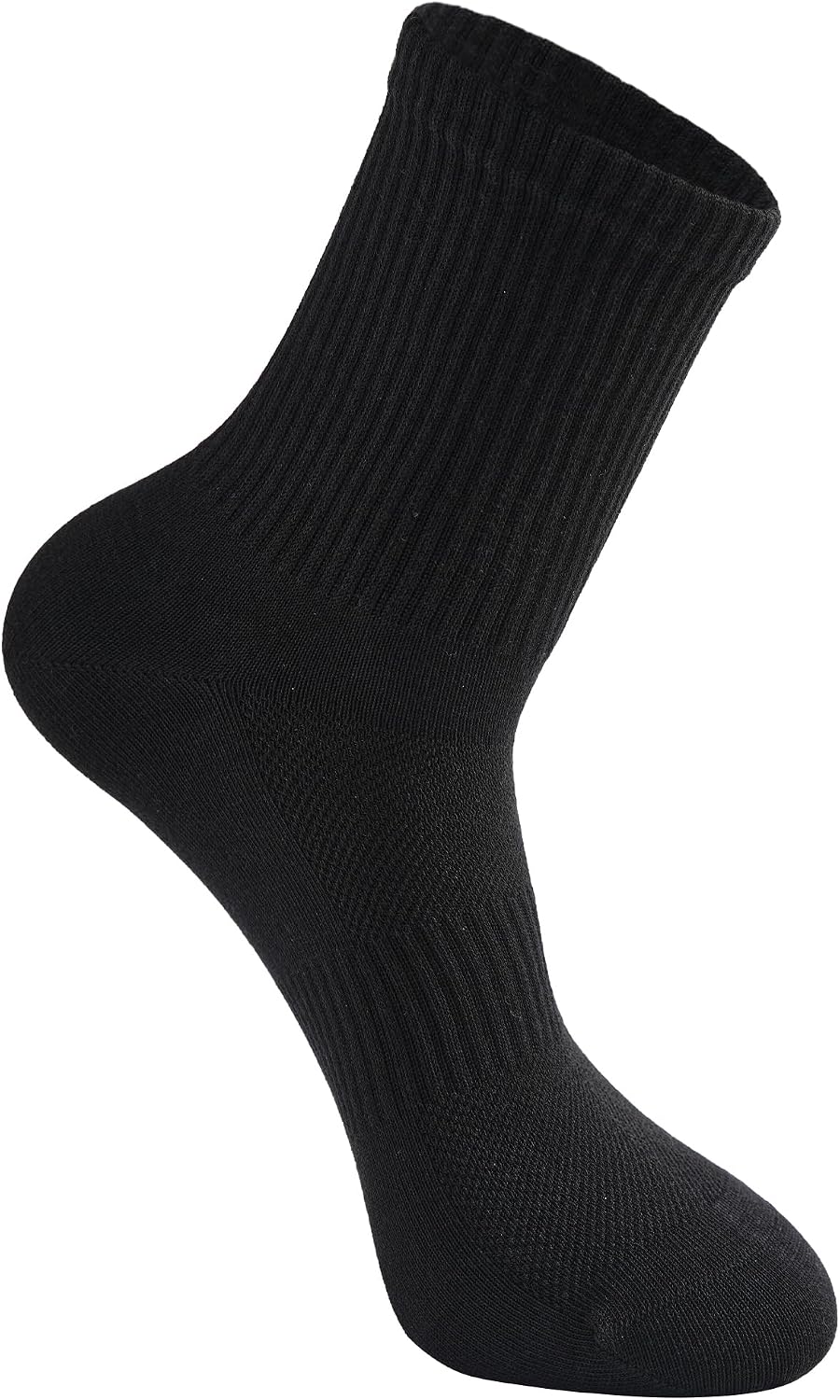 Womens Black Quarter Crew Anti Stink Athletic Running Socks Seamless Moisture Wicking Breathable Blister Proof for Sweaty Feet,6-Pack