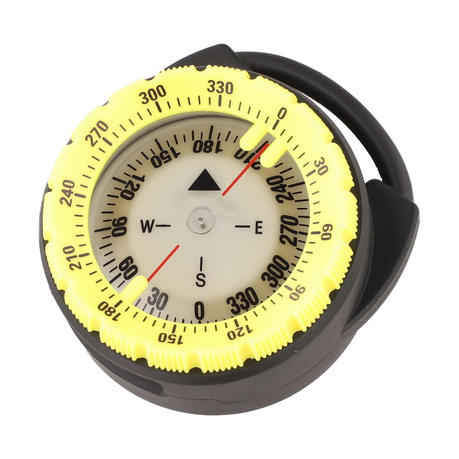 Boussole plongée RichVibe en ABS avec aiguille phosphorescente noire
