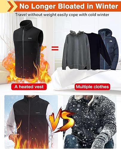 Miniatura 6 de Heated Vest for Men Women - Electric Heating Vest USB Warming Vest Rechargeable Heat Vest (No Battery, Fleece)