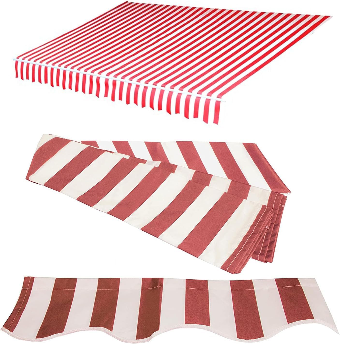 Auvent rétractable en tissu de remplacement 3m x 2.5m pour couverture de pont et pergola