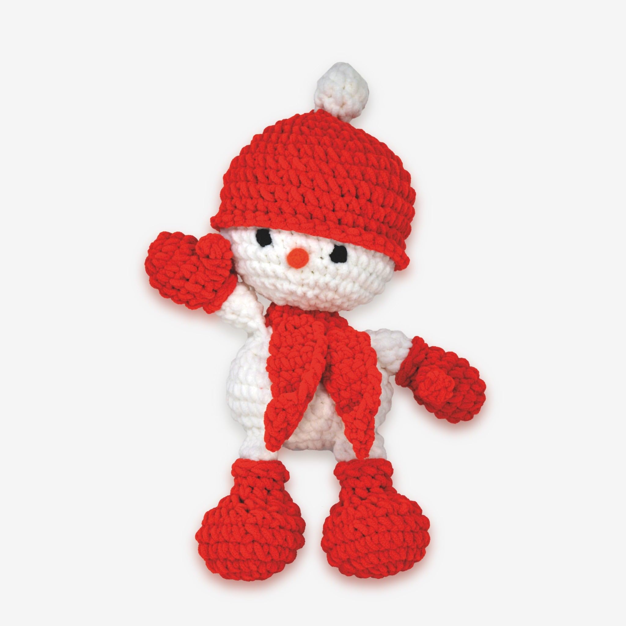 Knitty Critters - Twinkle Snowman | Christmas Amigurumi kit Super Soft Yarn Crochet kit