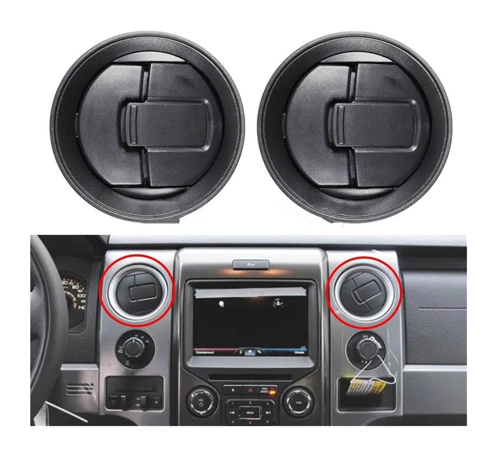 Rejillas De Aire para Lincoln para Mark LT 2010 2011 2012 2013 2014 Rejilla Ventilación Interior Tablero Instrumentos(2Pc)