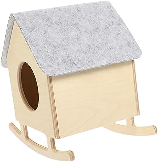 SEWOART Ninho de hamster Chão Casa de Hamster Hamster Lugar Esconderijo de Rato Roupa de Cama Inverno Hamster Esconderijo Hamster Dormindo Hamster Cabana de Hamster Chinchila Cama de Madeira