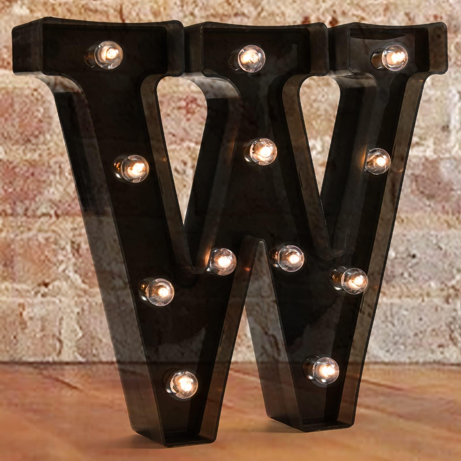 Pooqla Marquee Letters with Lights - Light Up Black LED Letter Sign for BAR Pub Home Party Decoration