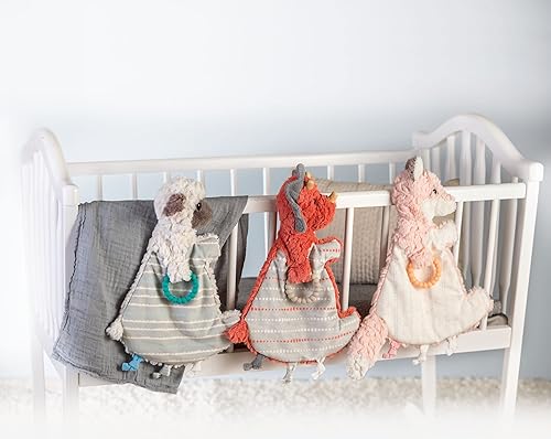 Miniatura 6 de Mary Meyer Putty Snuggy Nuggles - Manta de seguridad calmante con anillo de dentición, 13 pulgadas, dinosaurio, 1 unidad, 0.3 lbs