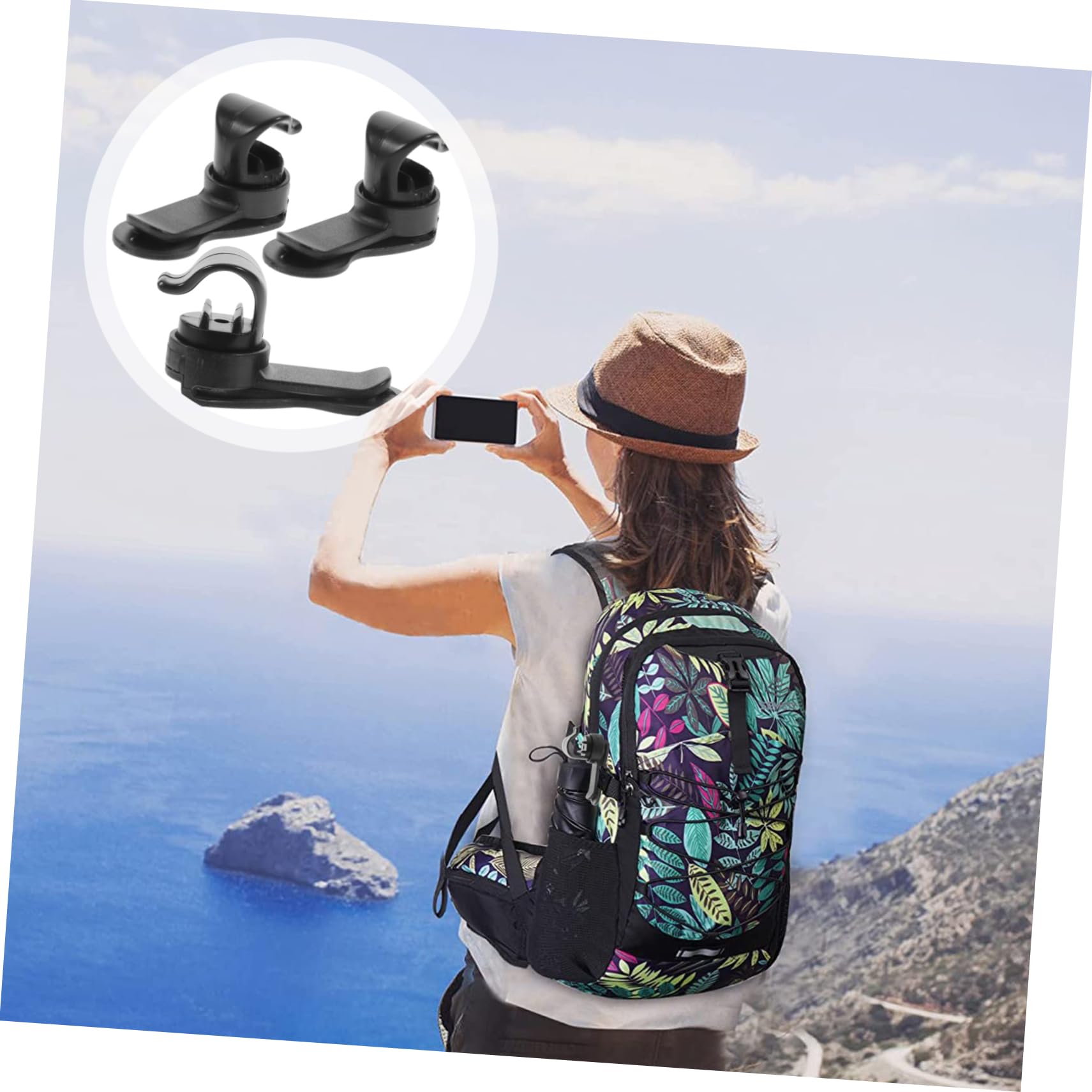Kisangel 4 Ensembles Clips De Tuyau Hydratation pour À Boucles Multifonctions pour Sangles De Accessoires De Camping Et Randonnée Compatible avec Divers Tissus Et Structures 3 Pièces * 4