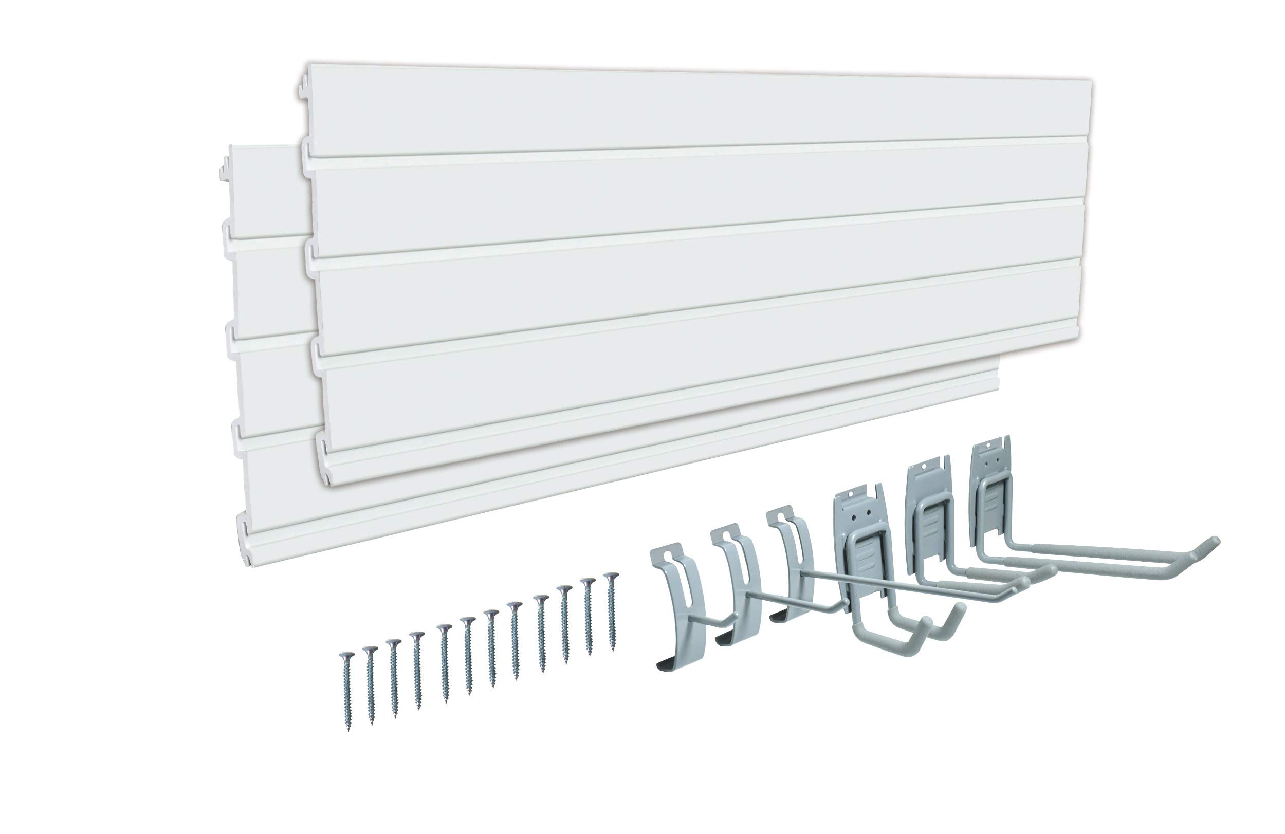 Buy A A IN ET033V PVC 2 Pack 48 inch Slat Wall Panel,Track Wall Slat
