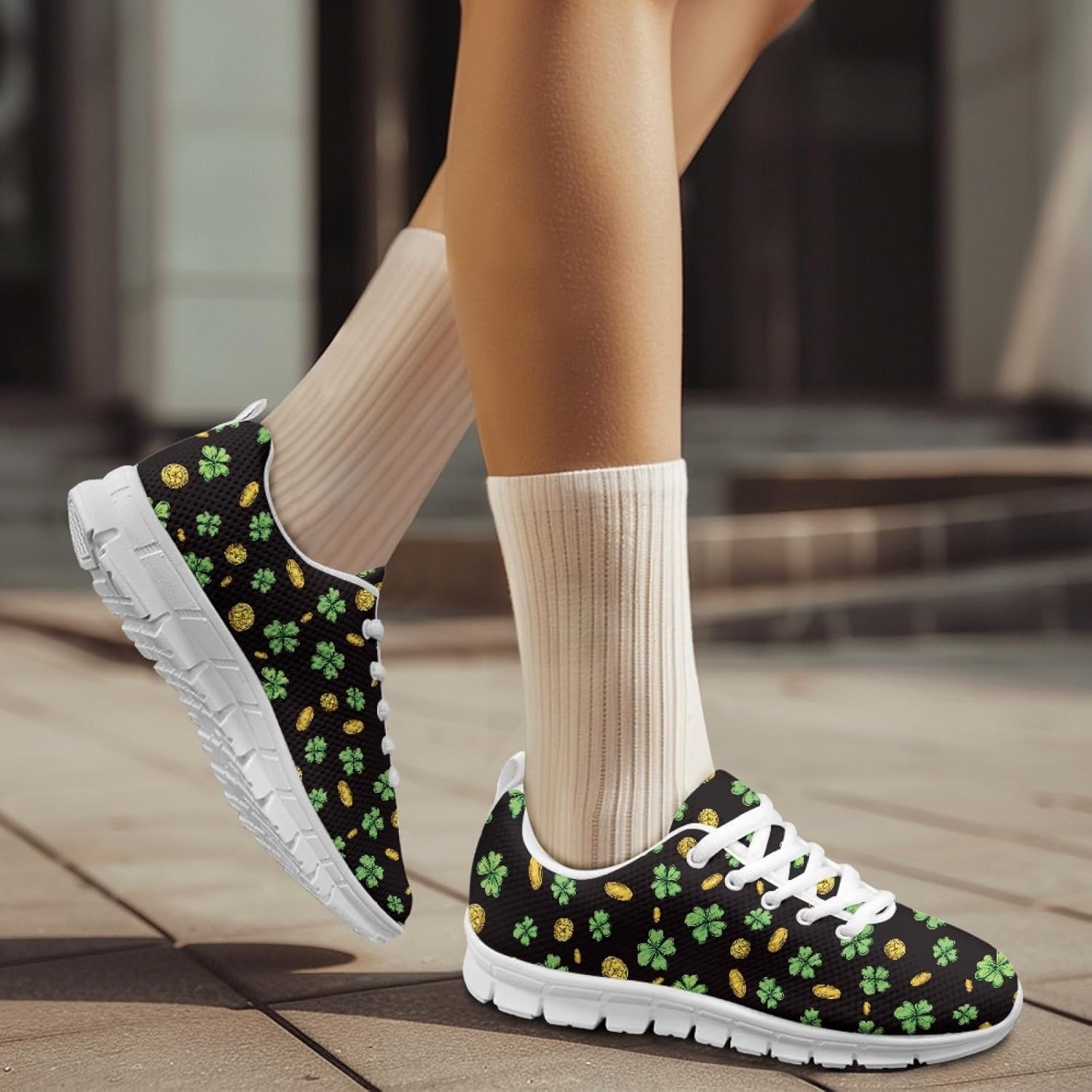 INSTANTARTS Womens Running Shoes Air Mesh Walking Shoes Lace Up Athletic Tennis Shoes Sneakers