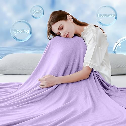 Miniatura 2 de LUXEAR Manta refrescante para personas que duermen con calor, sudores nocturnos, japonesa Q-Max 0.5 Arc-Chill Fibra de enfriamiento que mantiene a
