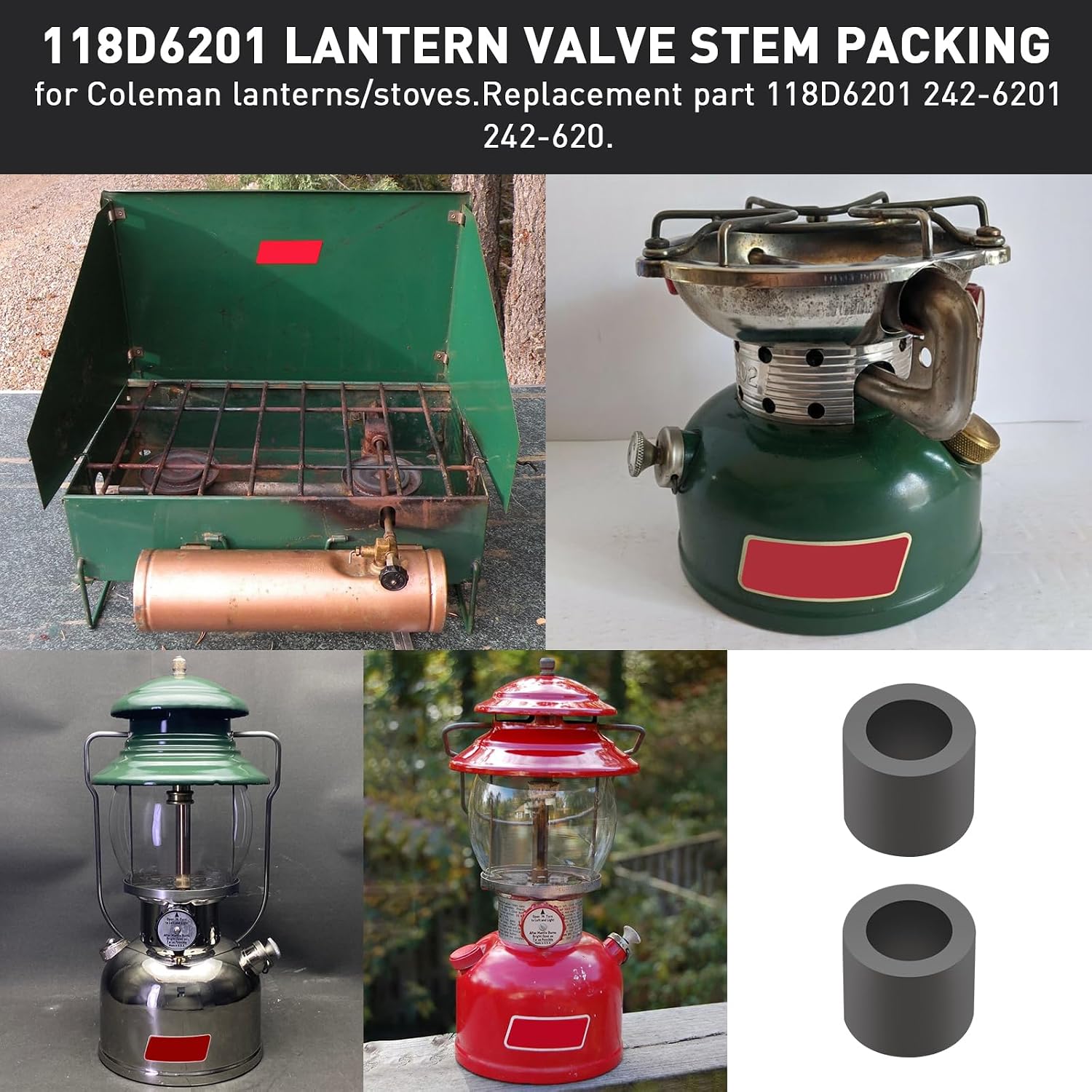 118D6201 Lantern Valve Stem Packing for Coleman Lantern/Stove 200A 228 400 500 501 etc