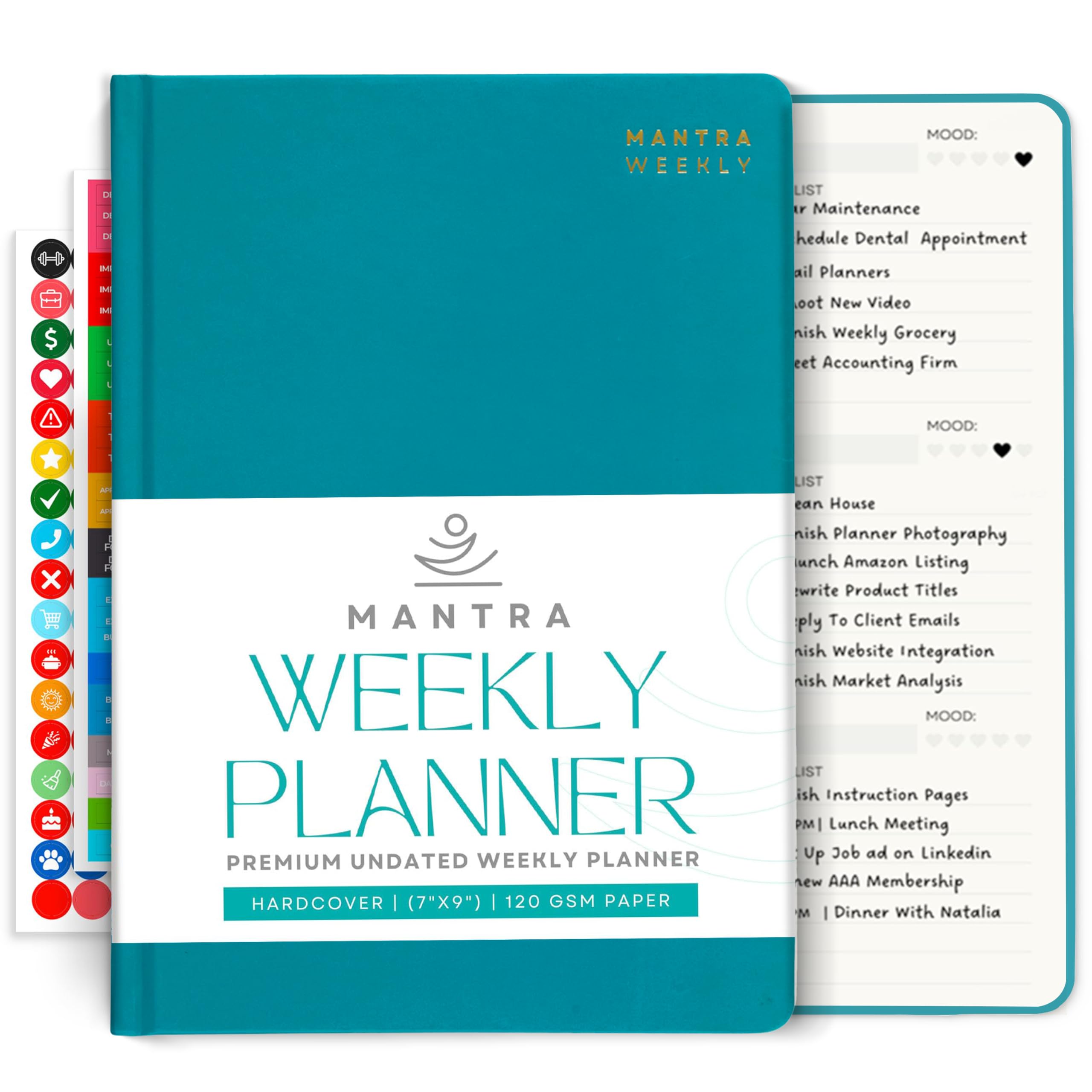 2024-2025 planer dzienny i tygodniowy - 8,5 x 11 rozmiar A4 - Mantra Planner