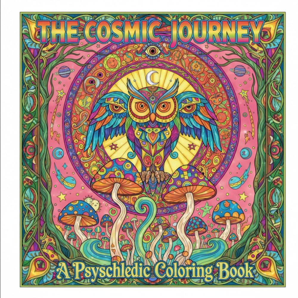 The Cosmic Journey | A Psychedelic Coloring Book: A Psychedelic Coloring Book for Teens and Adults