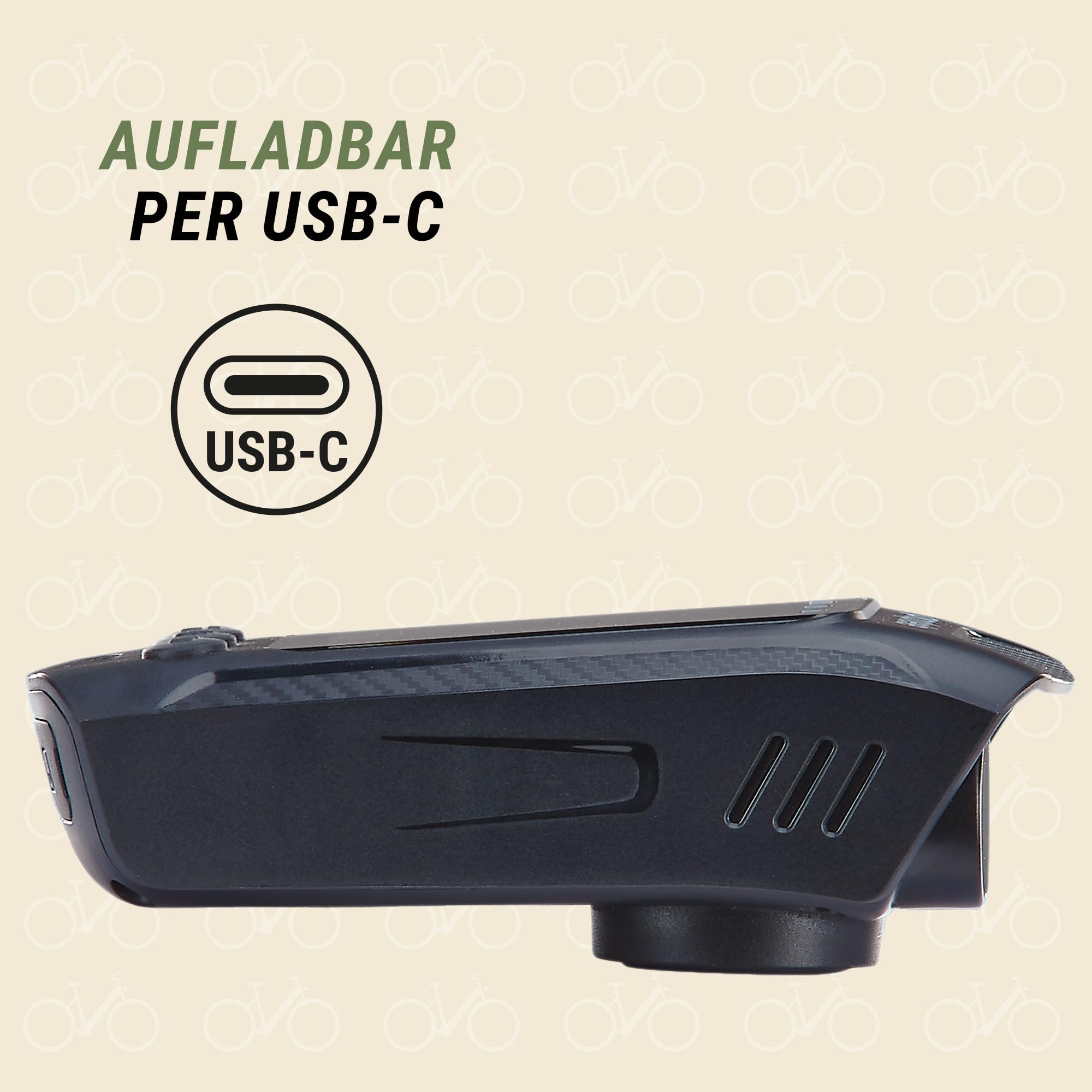 Prophete Fahrrad Dashcam – 4K 30 fps Video, 20 MP Fotos, Front- & Rückfahrkamera, 4,5 Std. Aufnahmezeit, App-Steuerung für iOS & Android, robuste Lenkerhalterung, USB-C Ladefunktion