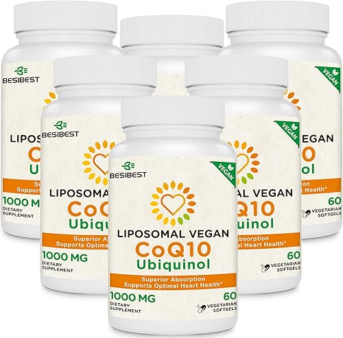 1000 mg liposomal CoQ10 Ubiquinol, 360 cápsulas blandas veganas, suplemento de ubiquinol CoQ10 de alta absorción, forma antioxidante activa de la disponible en Yaxa Venezuela