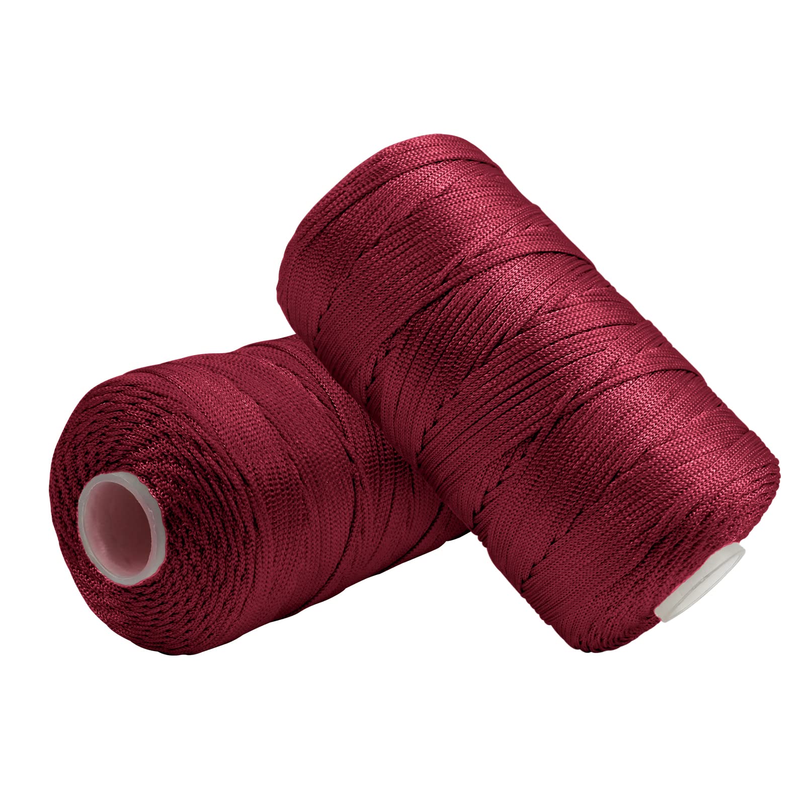 Uiopa Maroon Macrame Cord 1.5Mm X 400M, Nylon Macrame Yarn For Crochet And Knitting, Crochet Yarn For Wall Hangings, Dream Catchers, Jewelry Making, Diy Craft Project