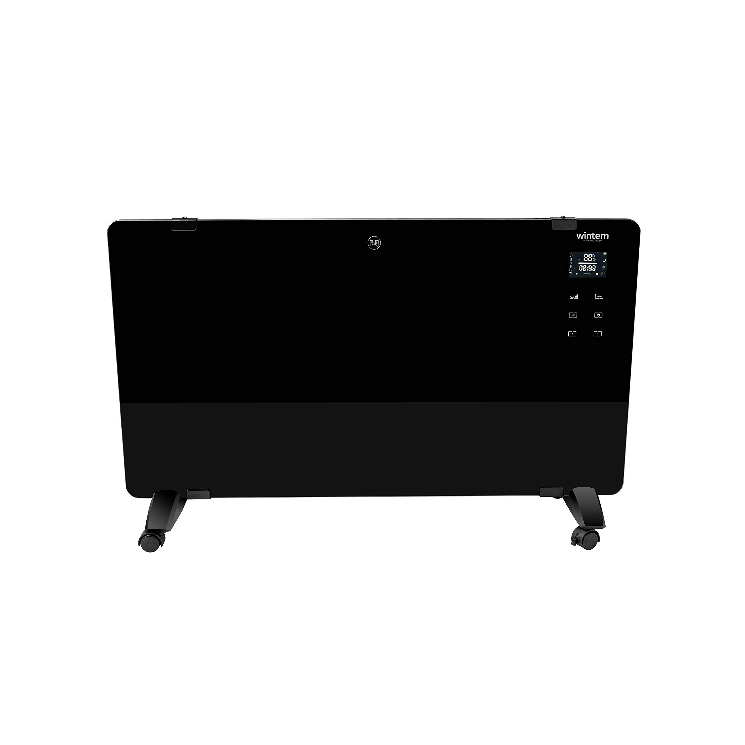 Everest, double wheel glass radiator, power 2000 W, intelligent thermostat,  touch screen and LCD display : Amazon.nl: Home u0026 Kitchen