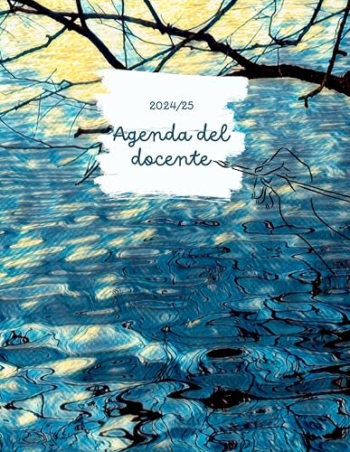 Agenda del Docente 2024/2025 A4- Pianificatore Settimanale e scolastico da settembre '24 a luglio '25: Registro per 9 classi, - Tema Blue Lake