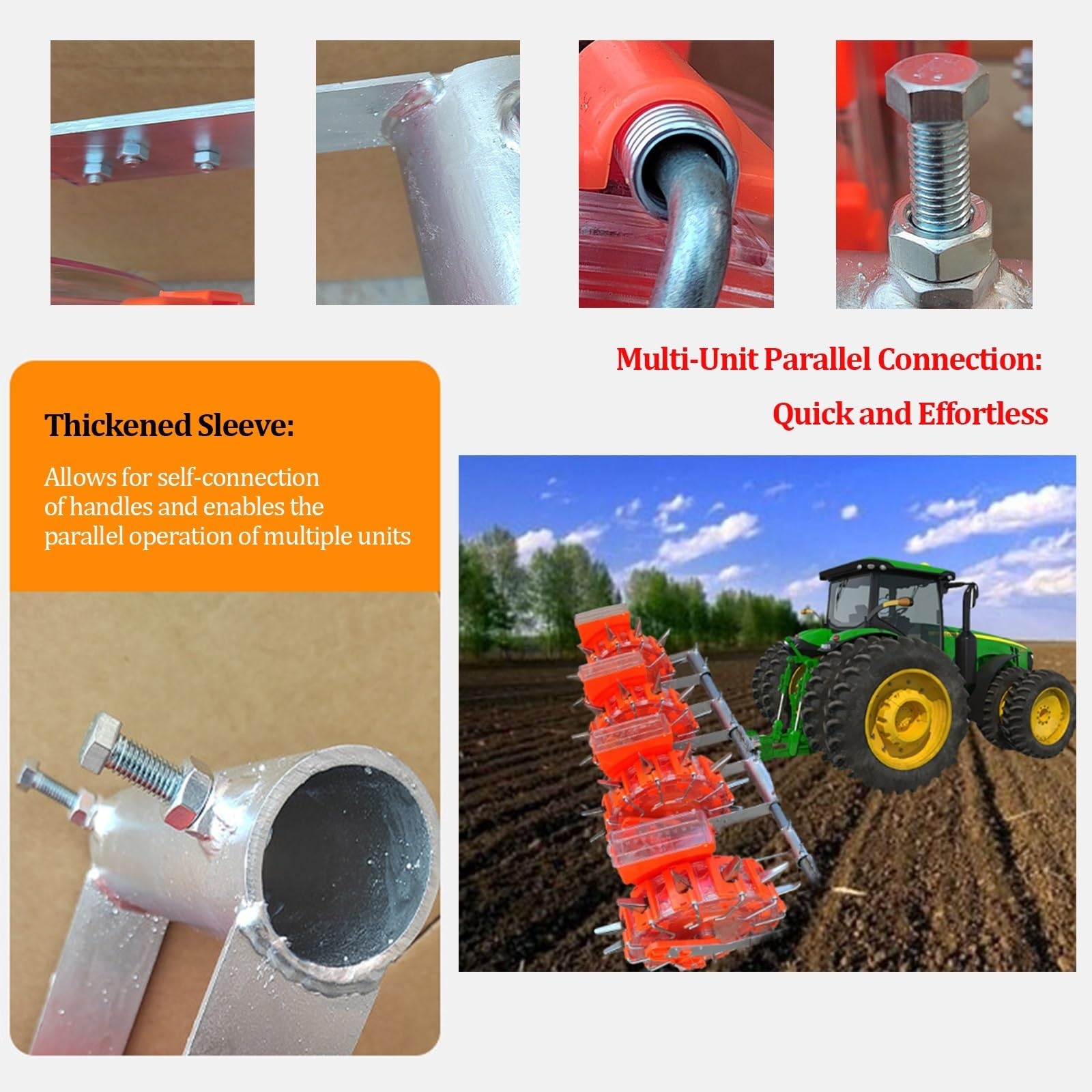 Seminatrice agricola a 4 unità per impieghi gravosi, con 8 Dischi di Semina, 12 Coni Regolabili, trainata da Trattore, Ideale per la Semina di Mais e Altre Colture
