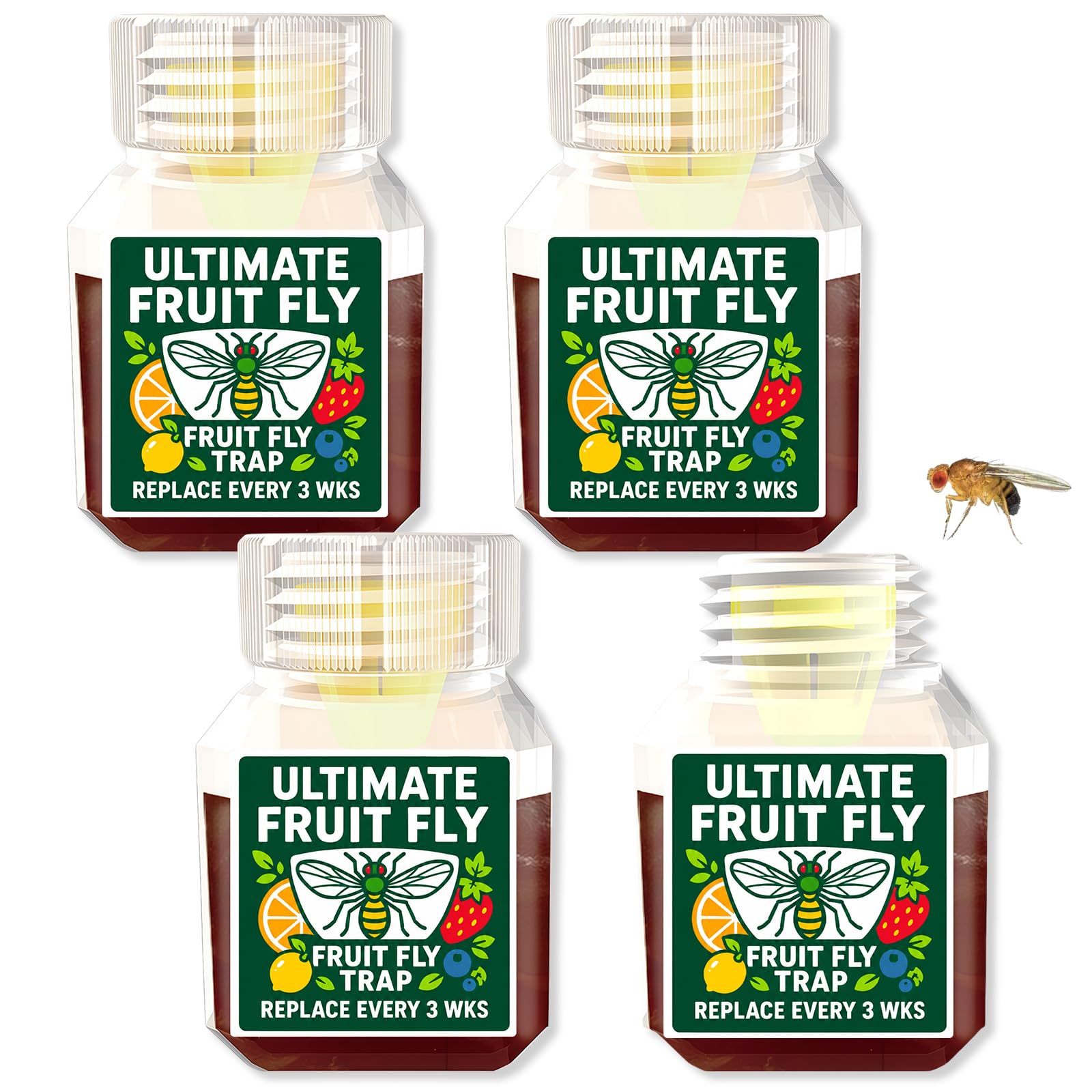 Fruit Fly Trap Paper Catcher - Instantly Attracts (4)