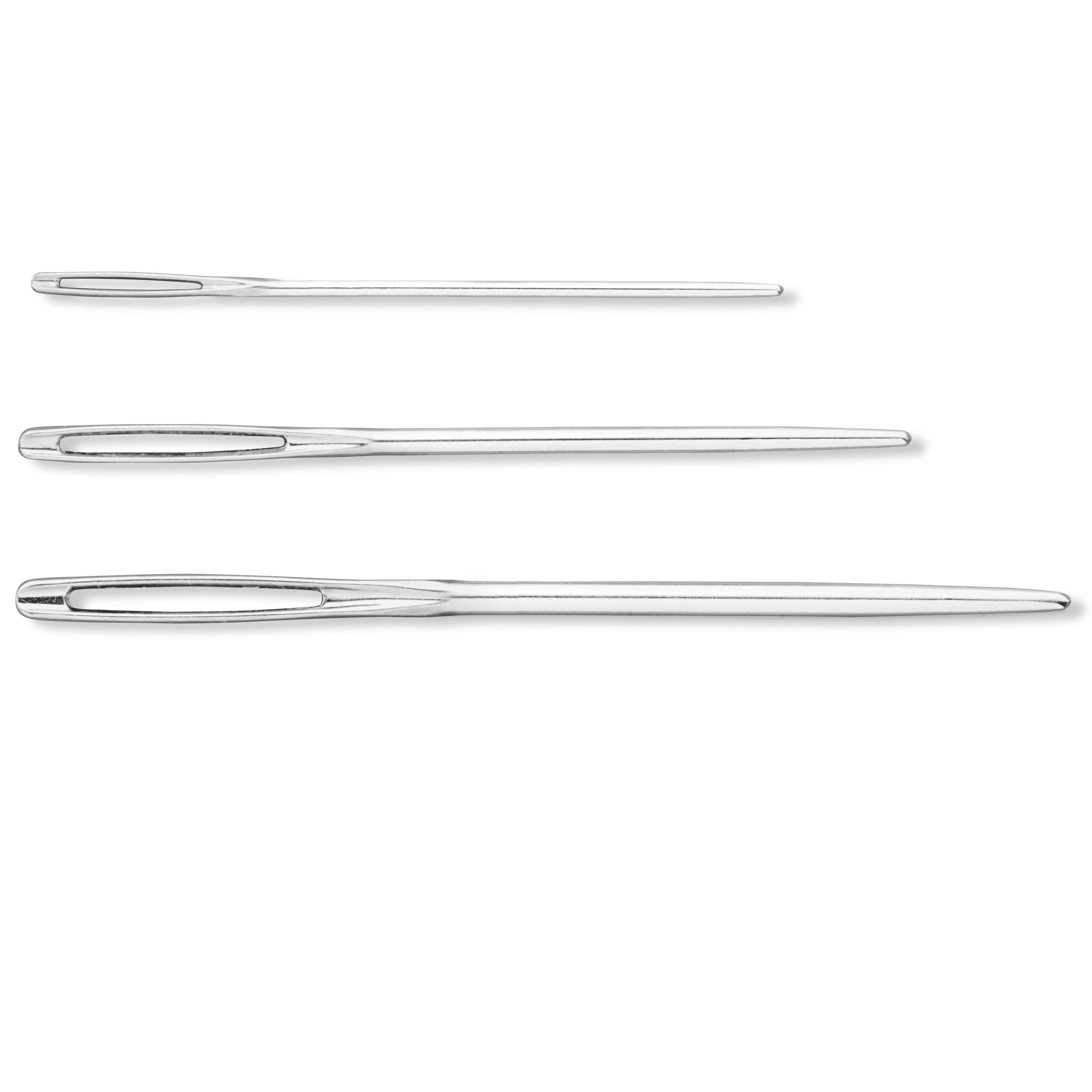 Prym 223800 Rundstricknadel Set Natural 4,0-10,0 mm & 124119 Woll-und Smyrna-Nadeln ohne Spitze, ST 1+3 Silber, 1 Stück