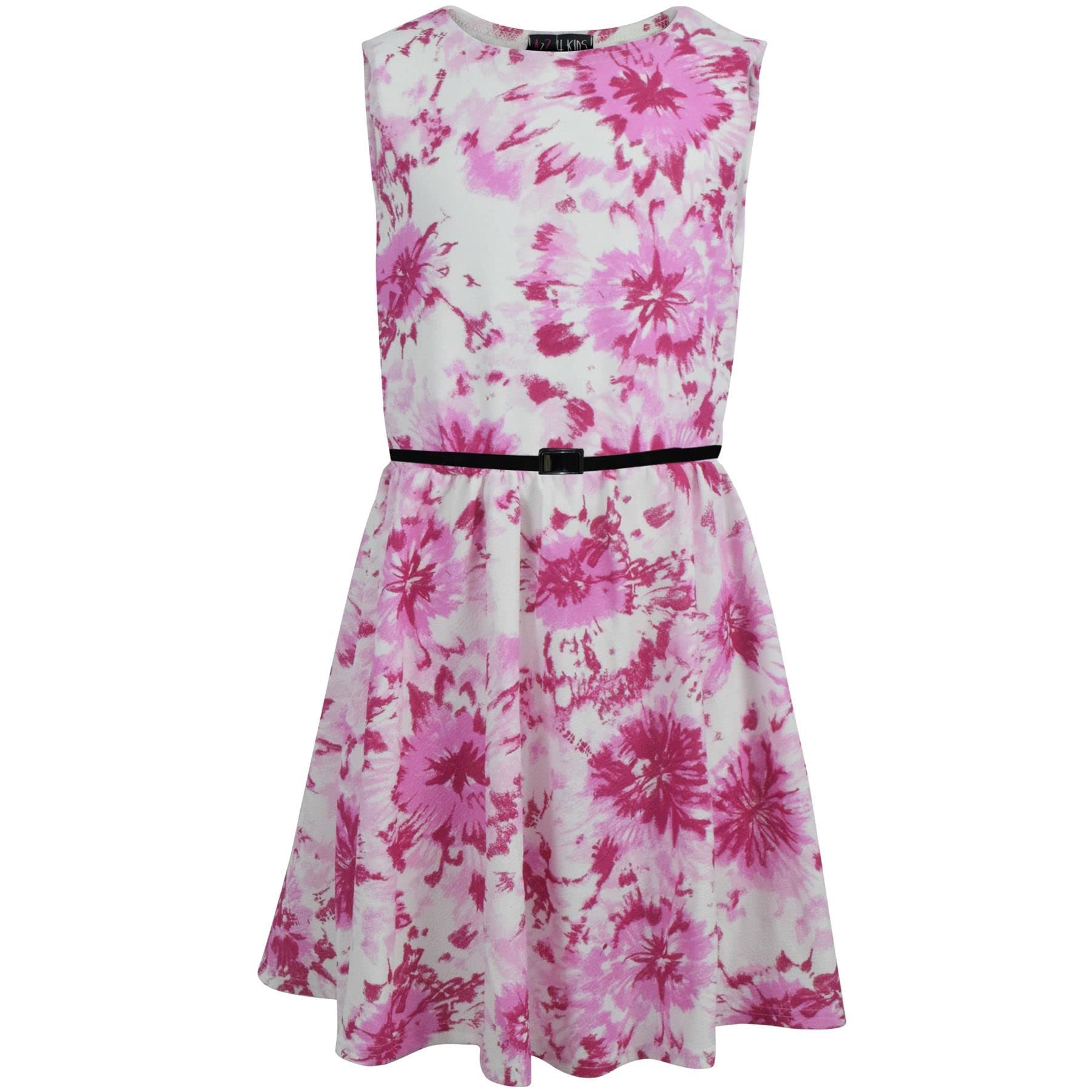 A2z 4 Kids Girls Pink A2z Kids Skater Dress Sleeveless Comfortable Lightweight - Skater Dress 687 ._9-10