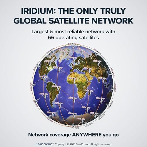 Miniatura 4 de BlueCosmo Iridium - Tarjeta SIM global prepagada de 300 minutos - Tiempo de aire por teléfono satelital - Vencimiento de 1 año - Sin tarifa de