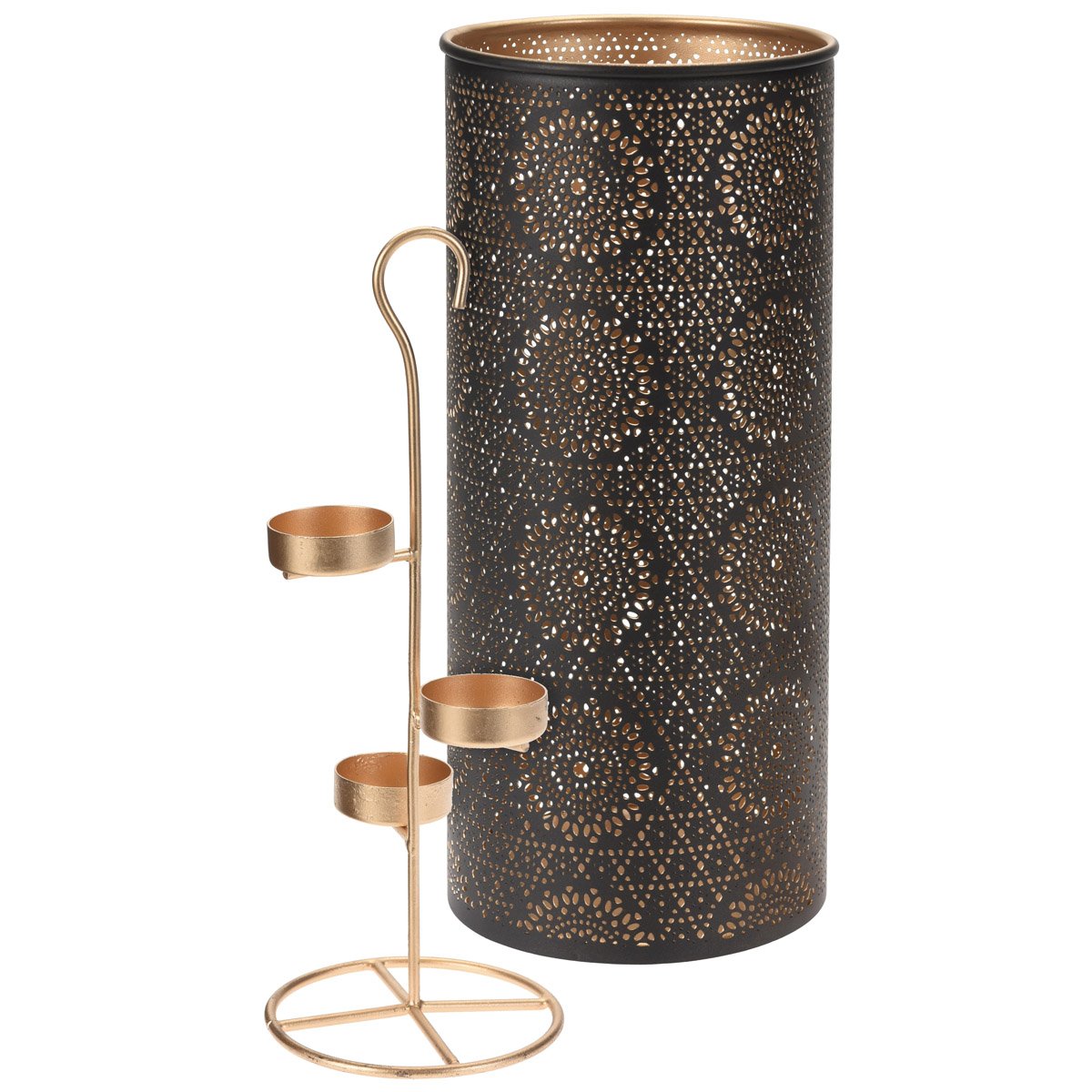 Buy 30cm Tall 3 Tier Tea Light Stand Tea Light Candle Holder in Black