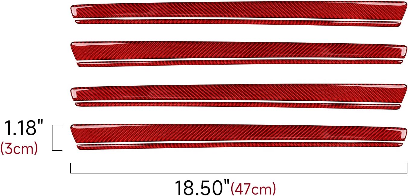 Car 4 Doors Decor Strips Cover Decals for 2011-2023 Chrysler 300 / 300C / 300S / Limited/Touring/Base Accessories Carbon Fiber Stickers