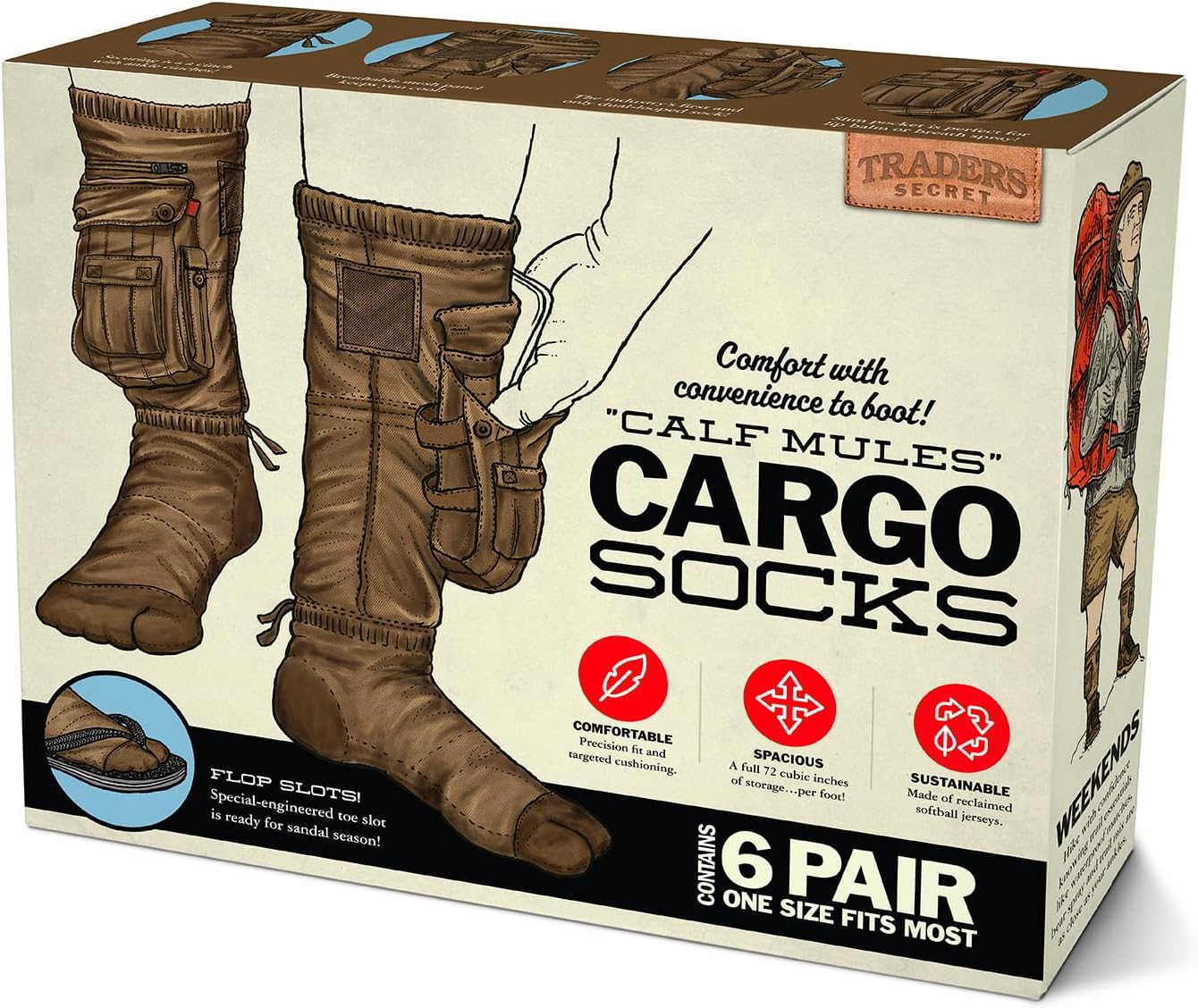 Prank-O Cargo Socks Prank Gift Box – Empty Joke Present Box for Adults & Teens, Funny Gag Gift Wrap for White Elephant, Secret Santa, Christmas, Birthdays, Office Parties & Holiday Gift Exchanges
