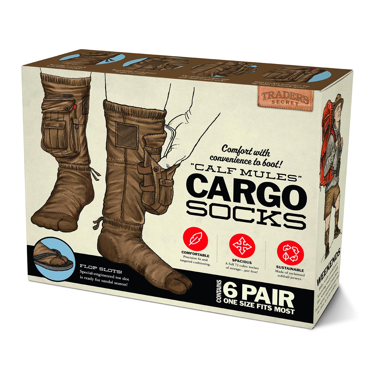 Prank-O Cargo Socks Prank Gift Box – Empty Joke Present Box for Adults & Teens, Funny Gag Gift Wrap for White Elephant, Secret Santa, Christmas, Birthdays, Office Parties & Holiday Gift Exchanges