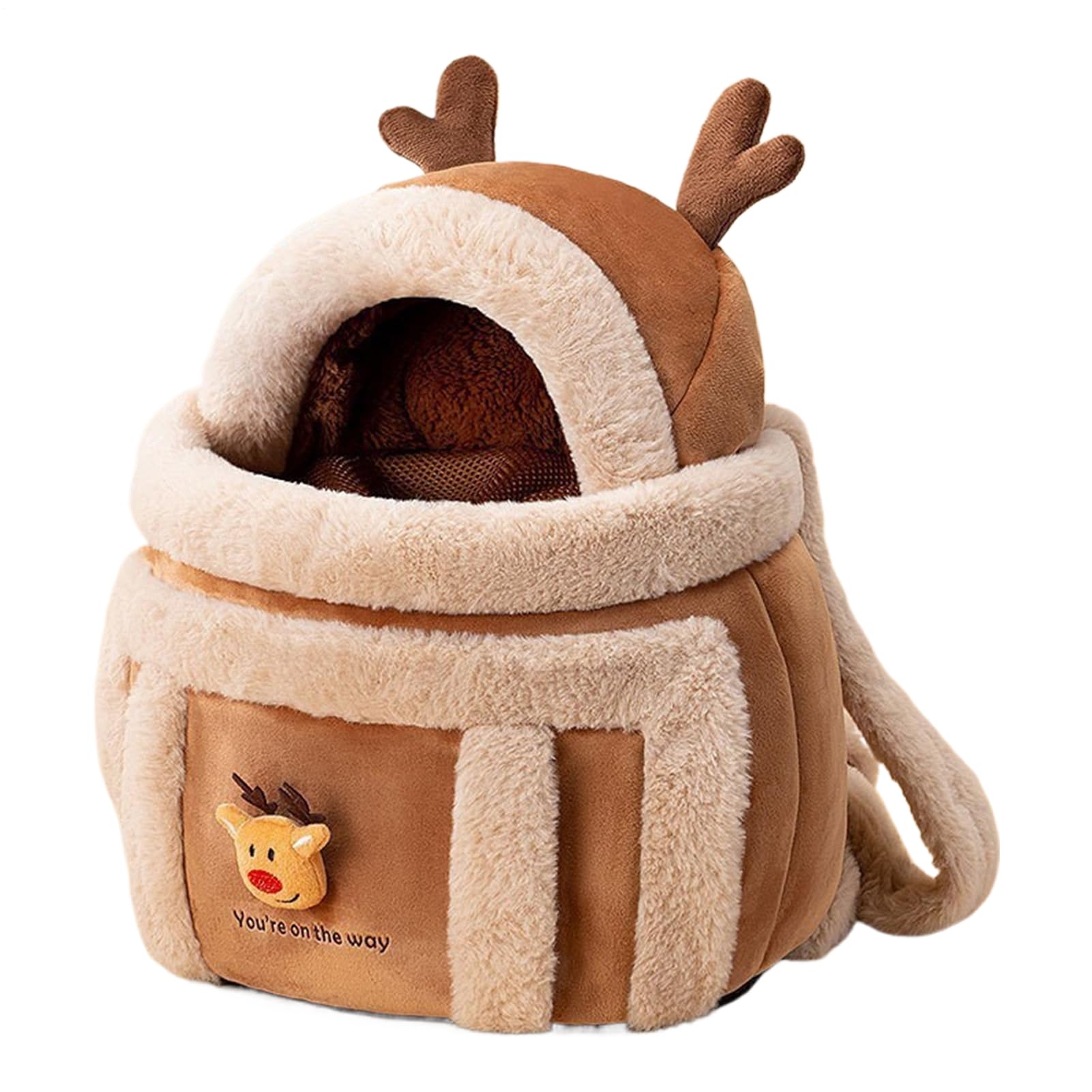 Sac de transport pour animaux en peluche élan pour chaton et petits chiens