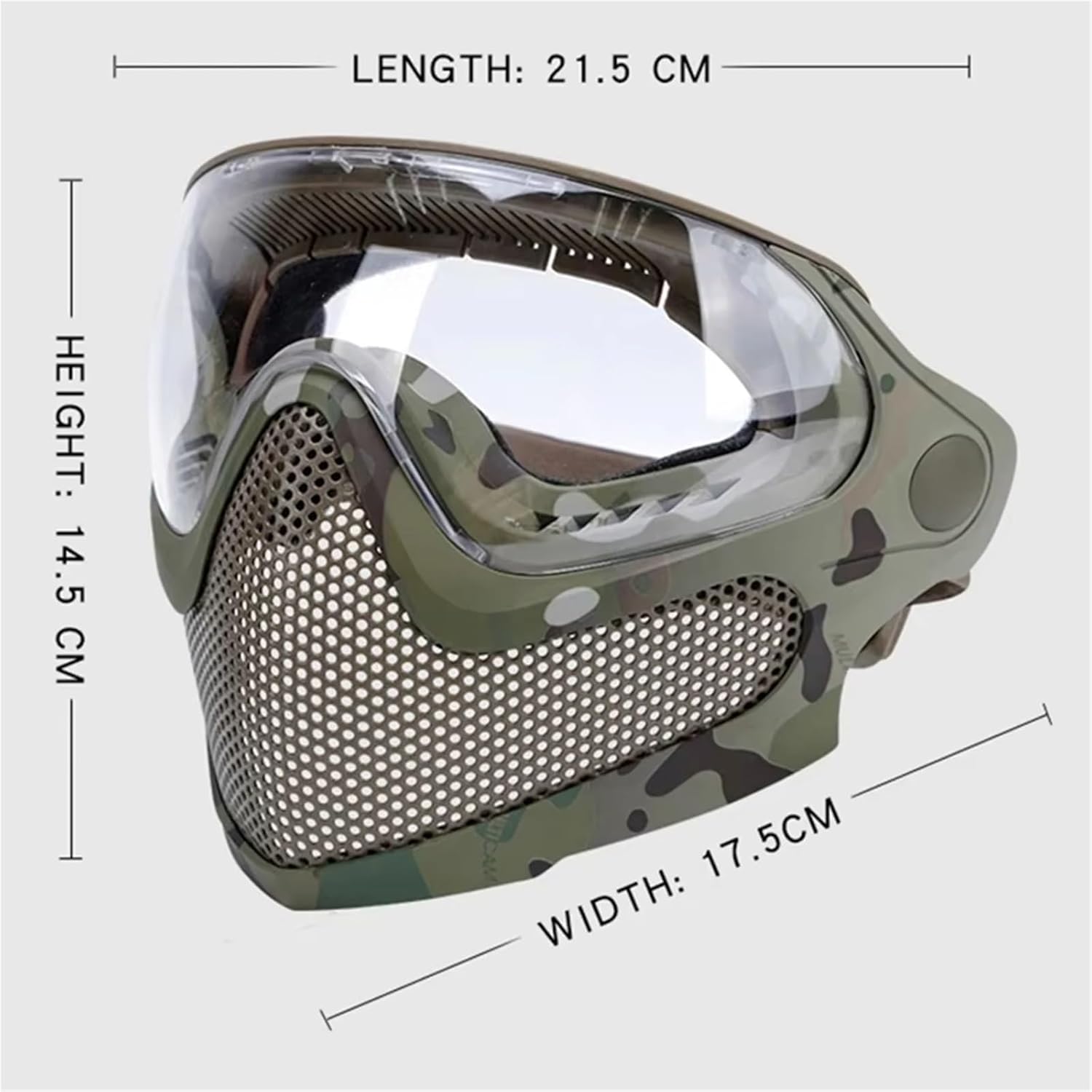 Tactical Face Mask Anti-Fog Goggle Paintball Cs Shooting Steel Mesh Breathable Protective Head Helmet Masks Hunting Gear