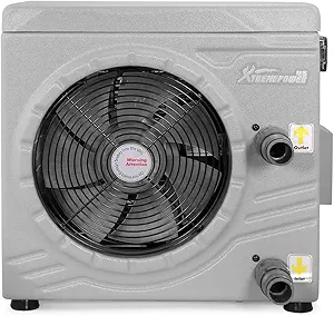 XtremepowerUS 14,500BTU/hr Swimming Pool Heat Pump Exchanger Swimming Pool Heater-for Above Ground Pools, up to 4700gallons, Titanium Heat Exchanger, 115V/60Hz