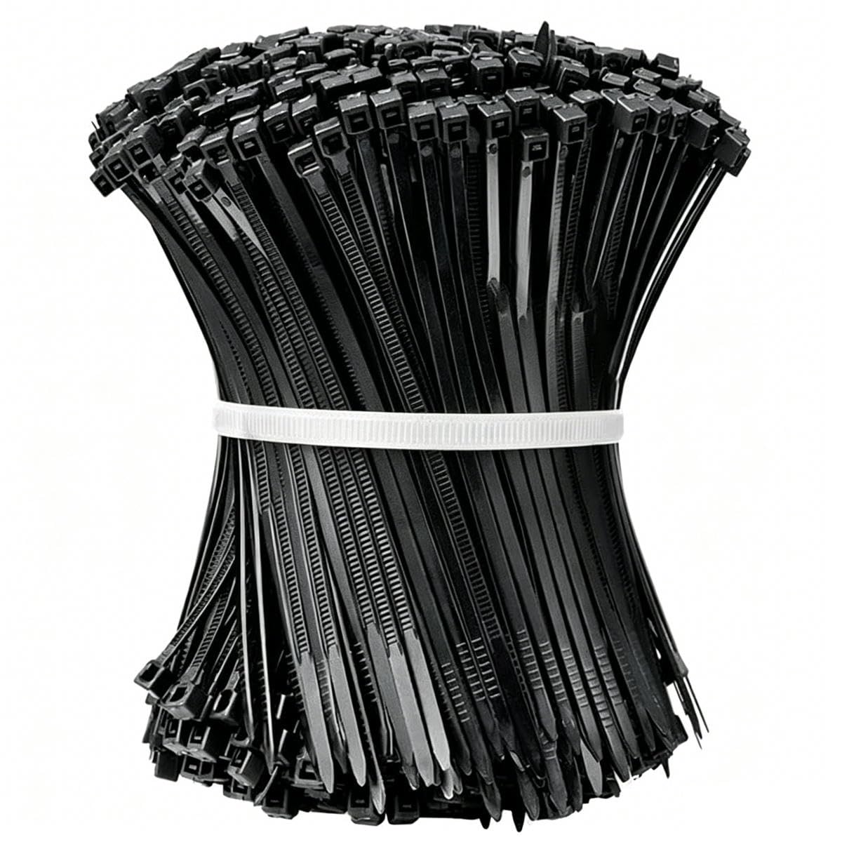 Bsguz Black(2.5X200mm) 2000/100Pcs Self Locking Nylon Cable Ties Cord Tie Heavy Duty Cables Fastening Rings Loop Hardware Organizer Wire Straps-200Pcs