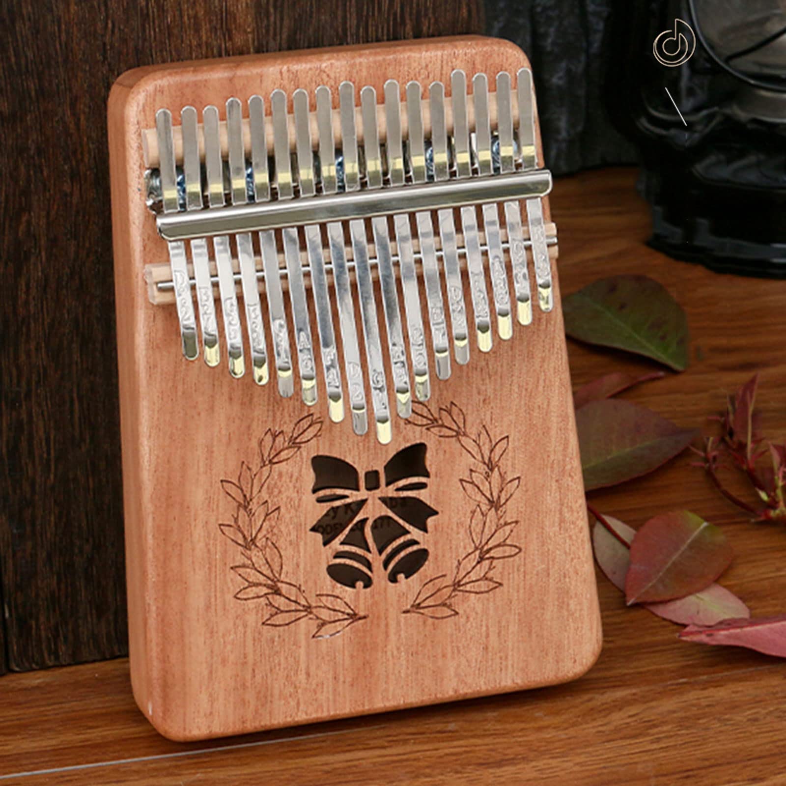 Suono Squisito Strumento Musicale per Pianoforte a 17 Tasti con Incisione a Forma di Campana, Strumento Musicale in Legno per Principianti, 2 Colori Facile da Giocare