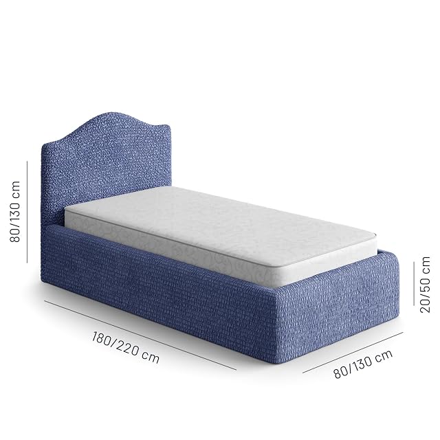 Foto 3 de 8 de PAULATO Funda Cama Individual Elástica Cabecero y Base Lavable Azul