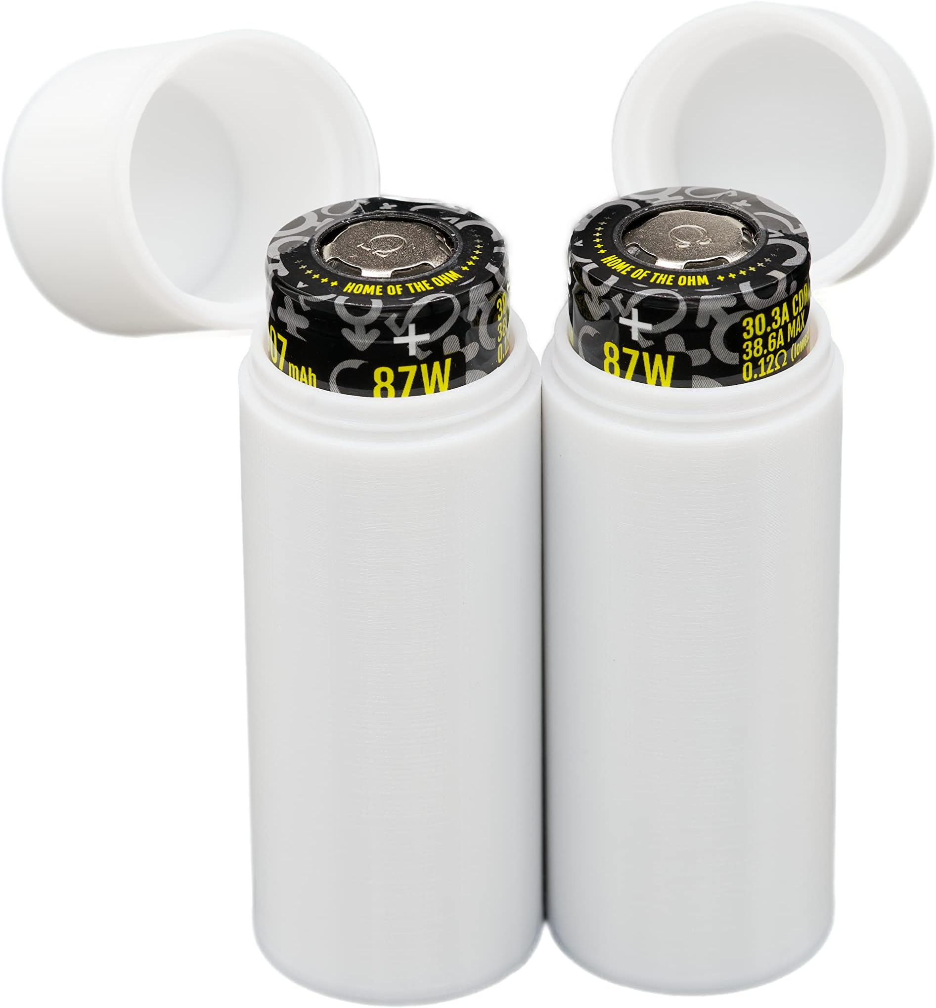 Slimline 21700 Battery Case, Compact Durable TPU Organizer for Travel, Flashlights & Everyday Carry – 2-Pack (Holds 1 Battery)