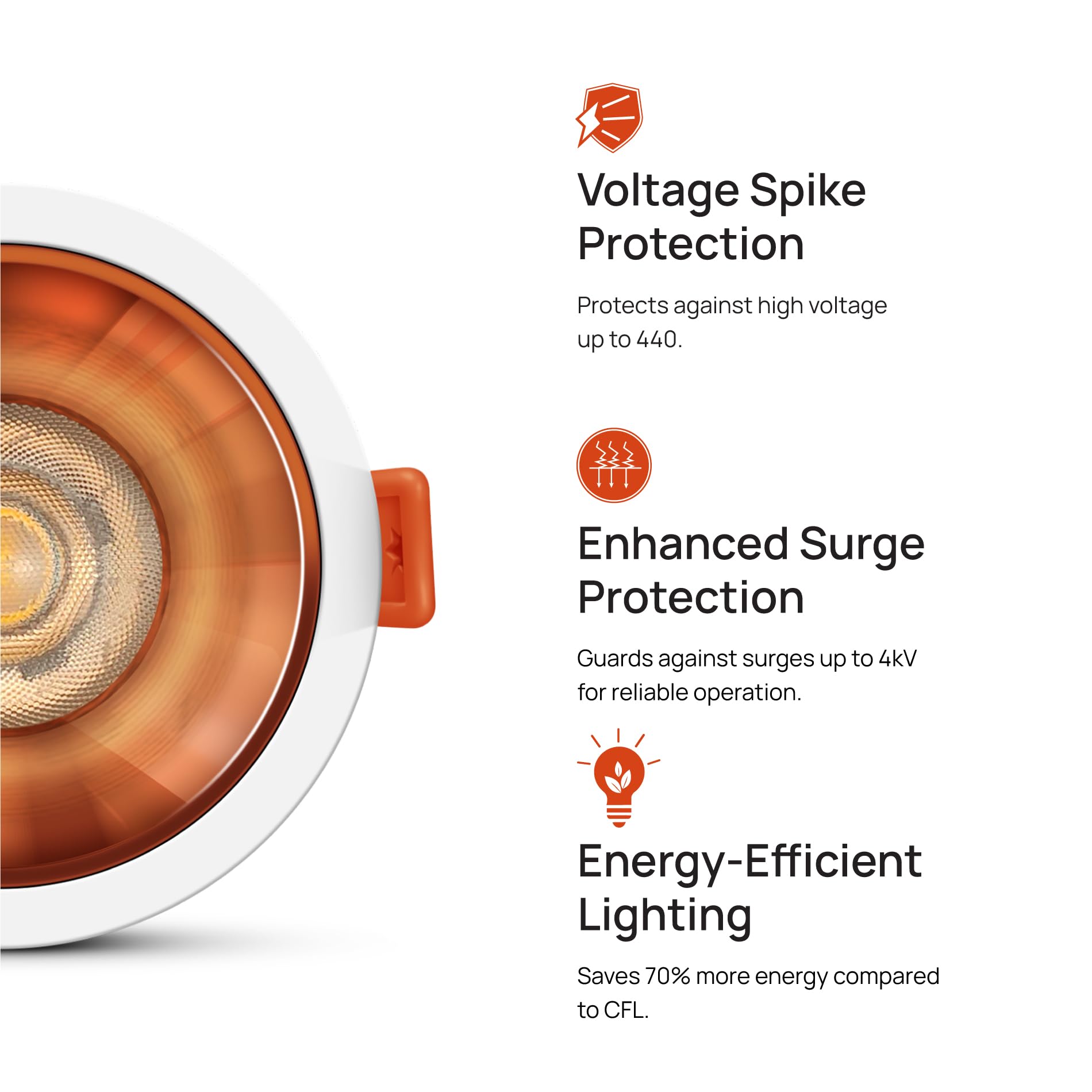wipro Garnet COB Light - Warm White Spot -5 wipro Garnet COB Light - Warm White Spot -5