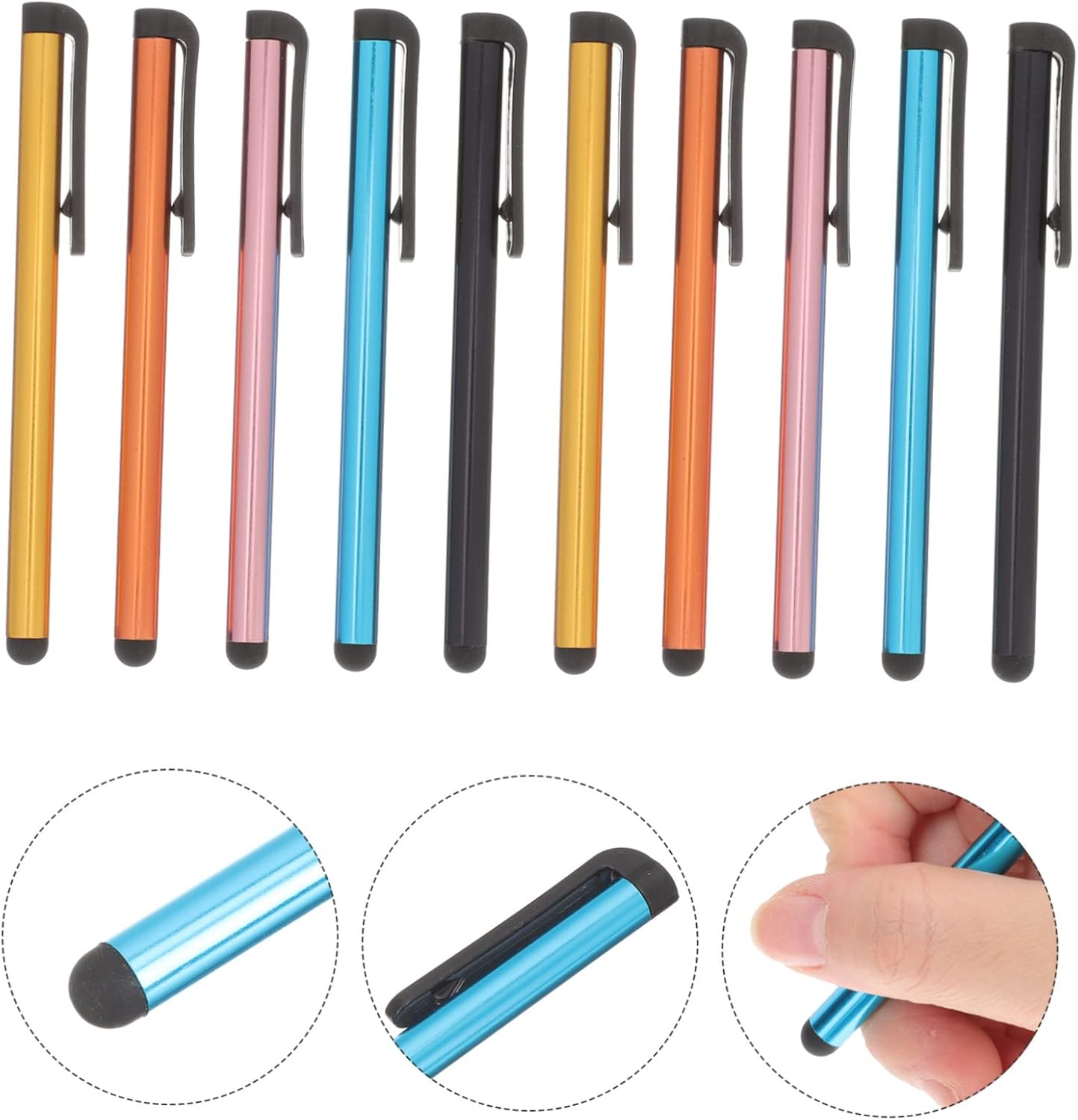100pcs Capacitive Stylus Pens for Touch Screens Lightweight Writing Tool Compatible and Tablets for Family and Friends Random Colors