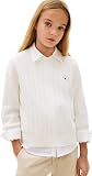Tommy Hilfiger Pointelle Cable Sweater Kg0kg09223 Chandails, White (Ivory Silk), 8 Ans Fille - 1