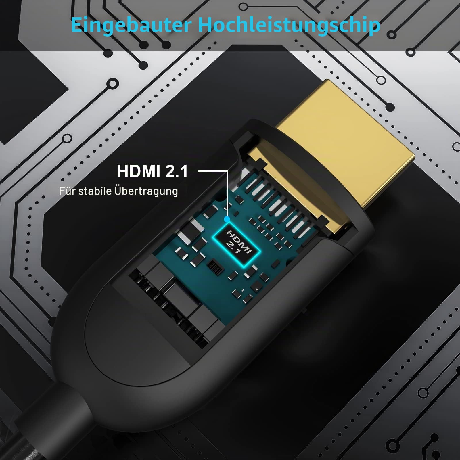 8K Fiber Optic HDMI Cable 20m, 48Gbps Ultra High Speed HDMI 2.1 Cable 8K@60Hz 4K@120Hz, Support eARC RTX 3090 HDCP 2.2&2.3 Dolby Compatible with PS5, Xbox Series X, Roku/Fire/LG CX TV/Blu-ray