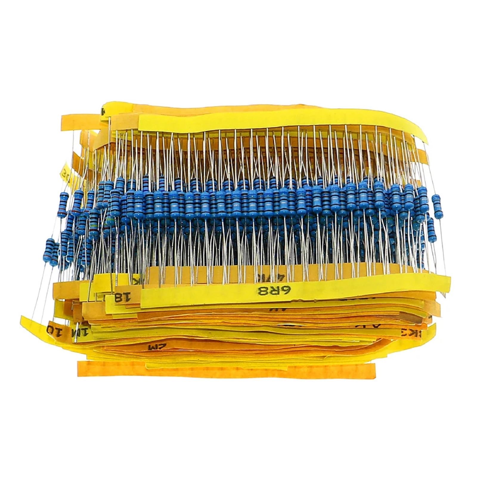 Resistore a Film Metallico 1/2W 0,5W Kit Assortito da 50 valori Condensatore da 0,1ohm~4,7M Ohm