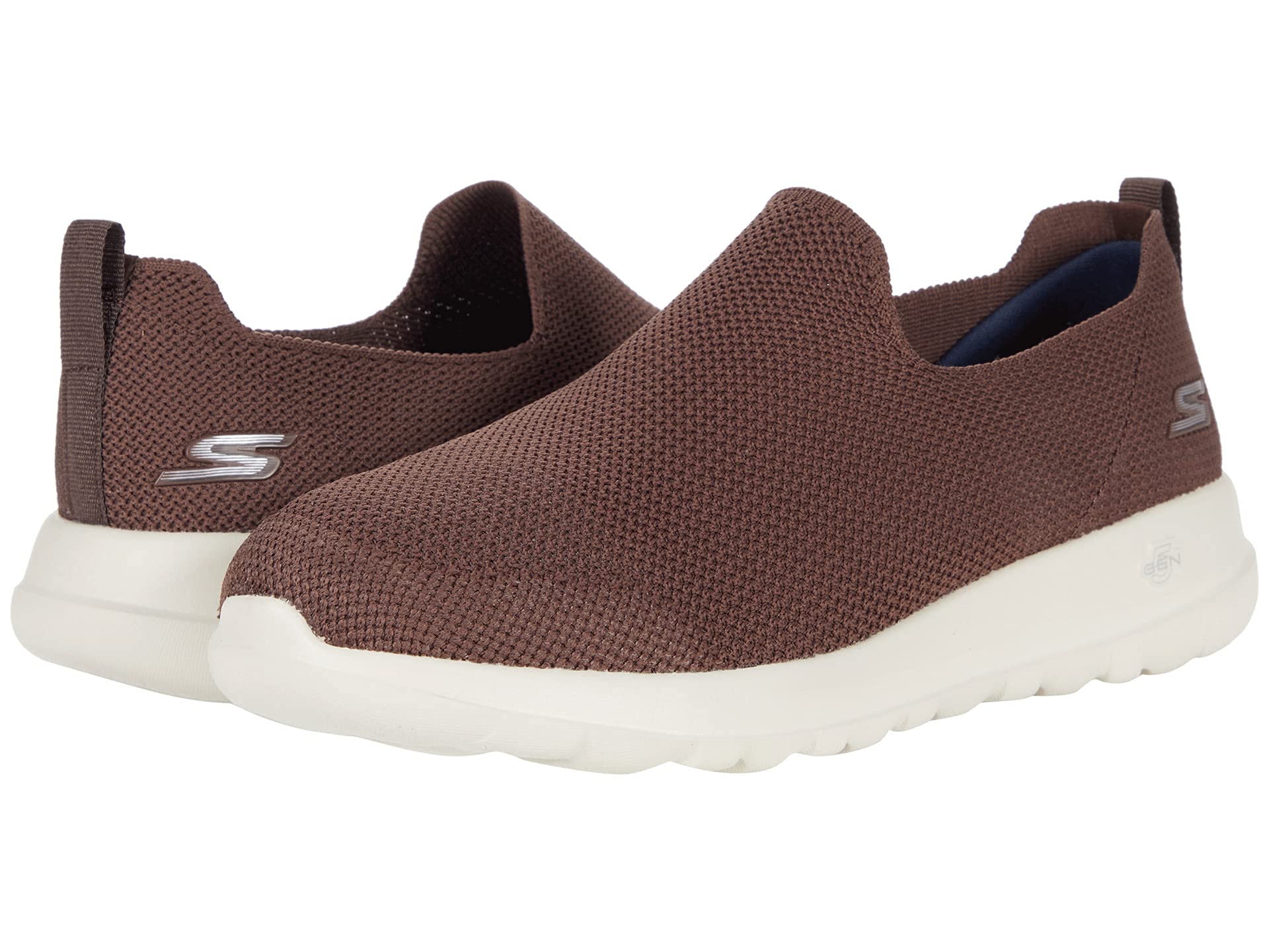 Skechers Go Walk MAX-Athletic Air Mesh Slip on Walking Shoe, Zapatillas para Caminar Hombre, Marrón, 42 EU X-Ancho