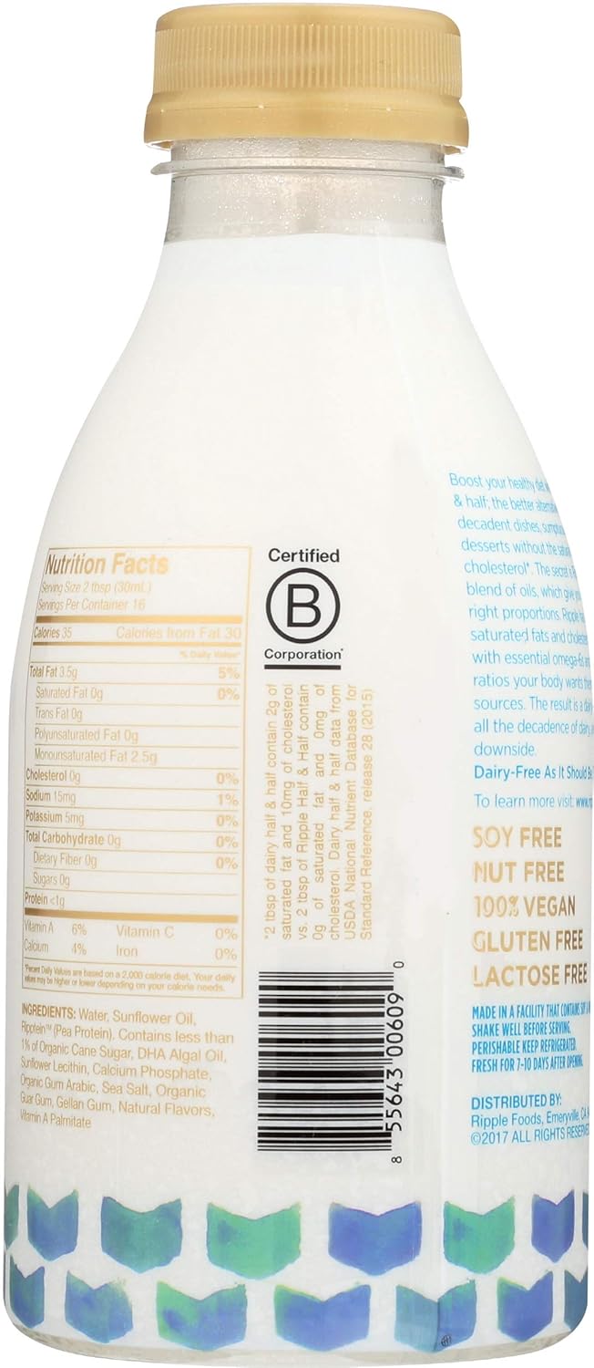 Amazon Com Ripple Foods Nondairy Half And Half Original 16 Oz Grocery Gourmet Food