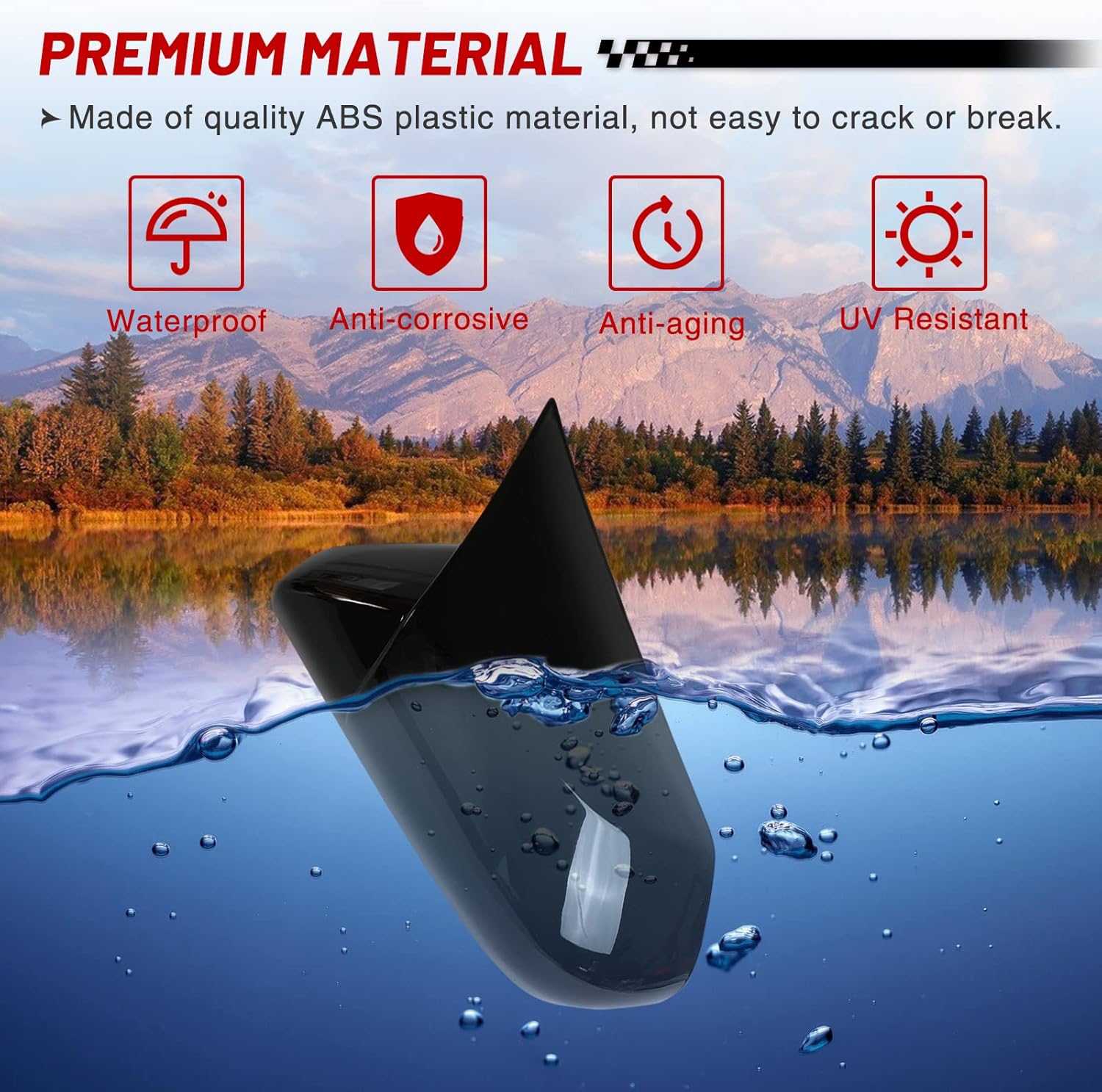 Car Side Mirror Covers Compatible with Toyota Camry 2018-2023 for Side View Mirror, Door Mirror Caps Trim/Car Mirror Accessories/Exterior Accessories-Glossy Black