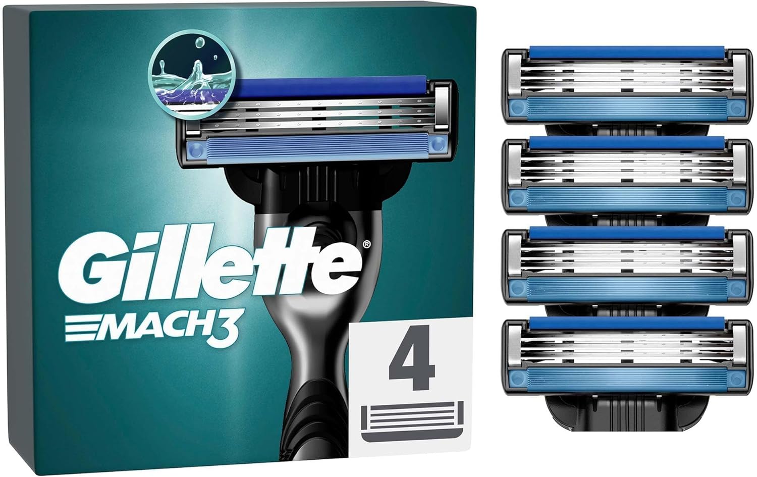 Gillette Mach3 Replacement Razor Blades 4-pack