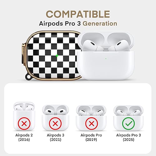Miniatura 8 de Maxjoy Funda para AirPods Pro de 3ª Generación con Cerradura, Bonita Funda para AirPods Pro 3 con Bloqueo Protectora Rígida para AirPod Pro 3 para